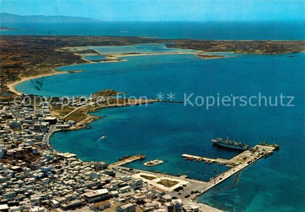 Naxos Hafen Küste Fliegeraufnahme