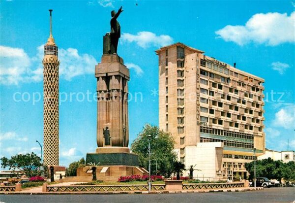 Cairo Egypt Borg Hotel Zaghloul Statue Cairo Tower