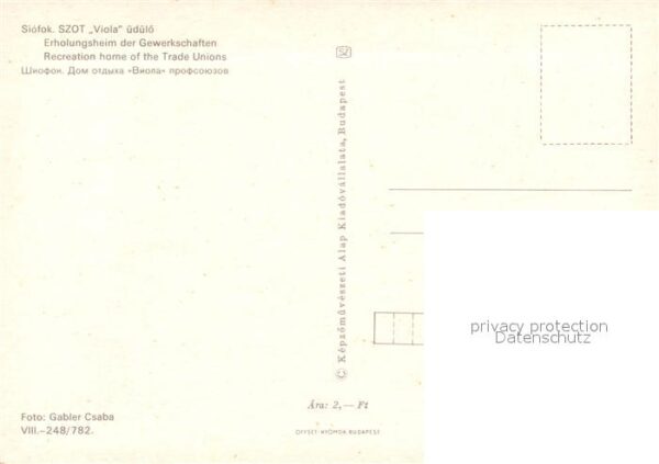 Siofok Szot Viola üdülö Erholungsheim der Gewe – Bild 2