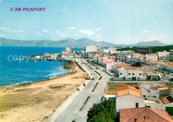 Can Picafort Mallorca Küstenpanorama Uferstrasse Strand
