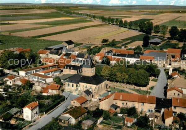 Bazancourt Marne Vue aerienne centre eglise hotel de vil