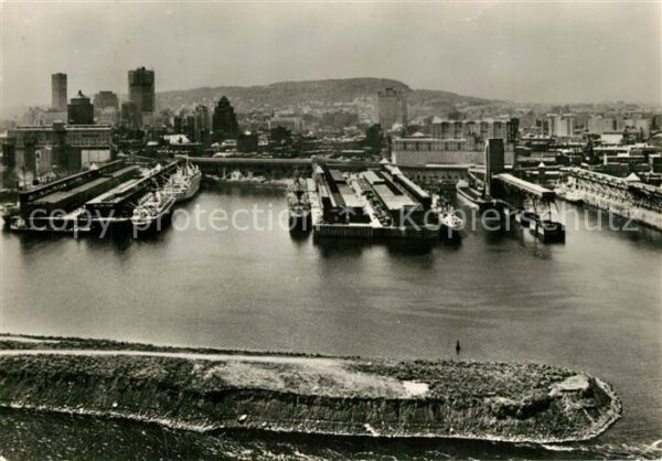Montreal Quebec The harbour from Mackay Embankment