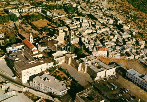 Bethlehem Yerushalayim Fliegeraufnahme Church of the Nativity