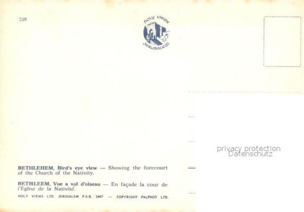 Bethlehem Yerushalayim Fliegeraufnahme Church of the Nativity – Bild 2
