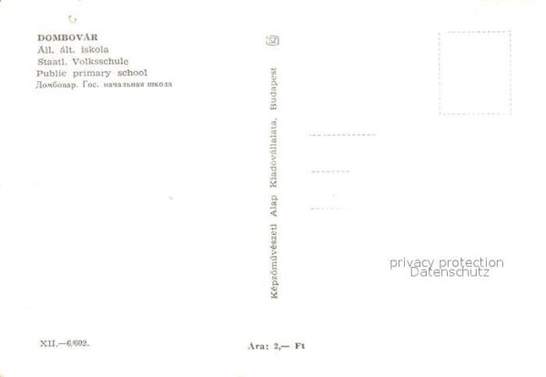 Dombovar Staatl Volksschule – Bild 2
