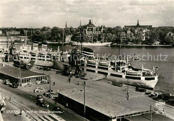 Stockholm Parti av Skeppsbrokajen