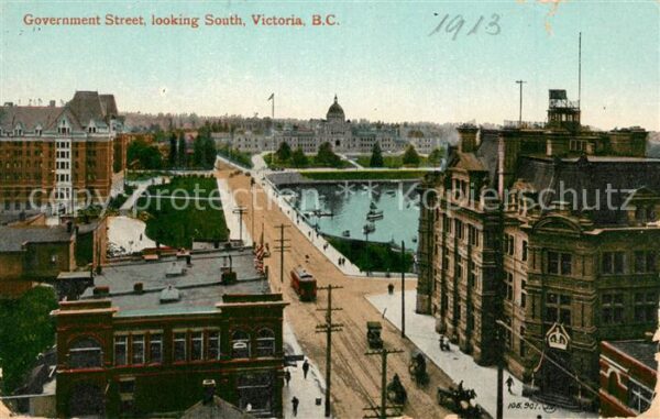 Victoria British Columbia Government Street locking South