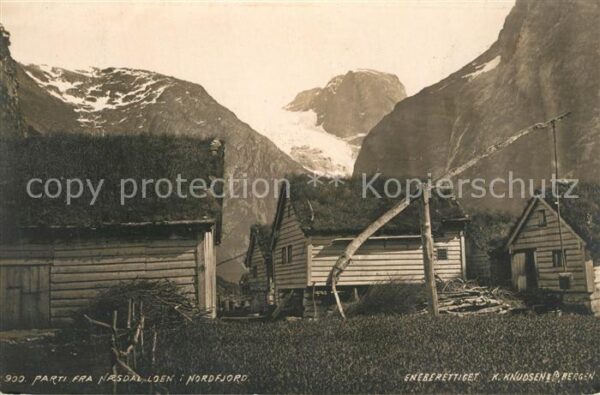 Nordfjord Norwegen Parti fra Naesdal loen