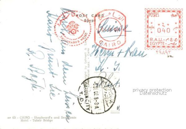 Cairo Egypt Shepheards and Semiramis Hotel Tahrir B – Bild 2