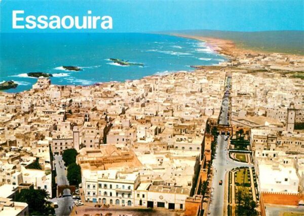 Essaouira Vue aerienne sur la place Moulay Hassan