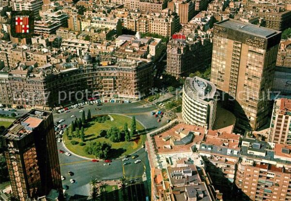 Barcelona Cataluna Plaza Calvo Sotela Fliegeraufnahme