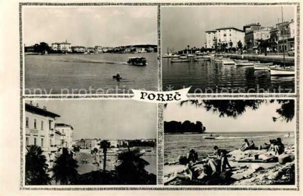 Porec Teilansichten Strand Bootsliegeplatz