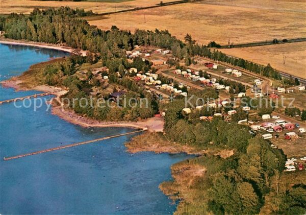 Vadstena Vätterviksbadets Camping Fliegeraufnahm