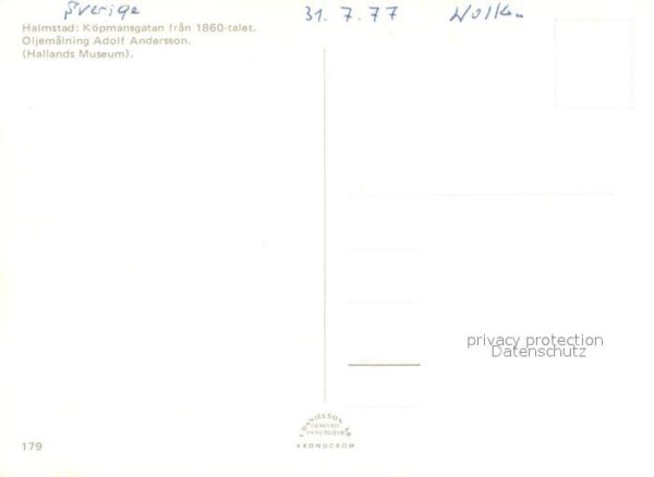 Halmstad Kopmansgatan fran 1860 talet – Bild 2