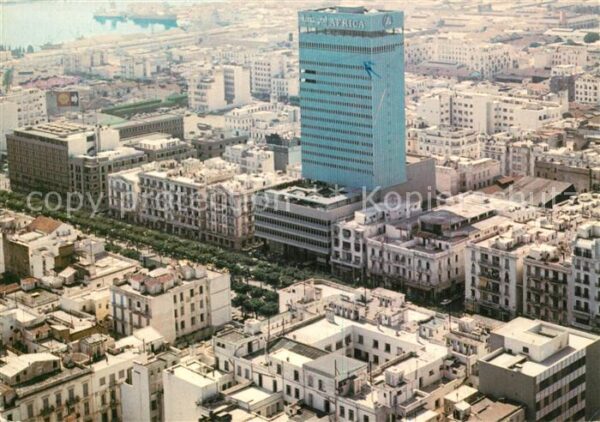 Tunis Vue aeriene de la ville moderne