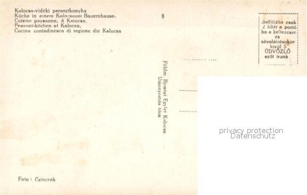Kalocsa Bauernhaus Küche – Bild 2