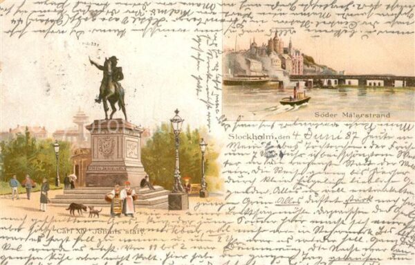 Stockholm Denkmal Carl XIV Söder Mälarstrand