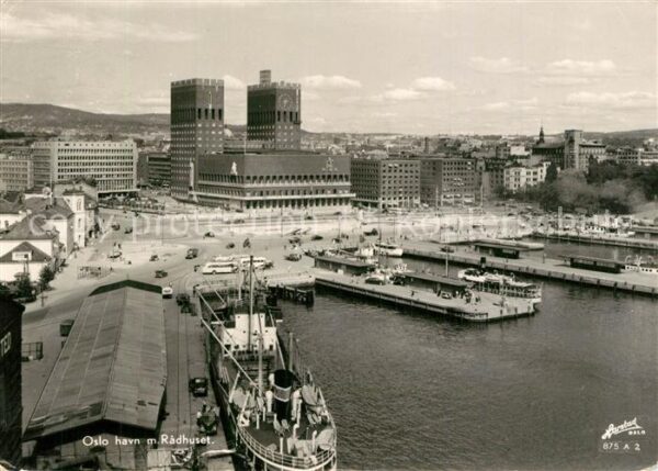 Oslo Norwegen Hafen Rathaus