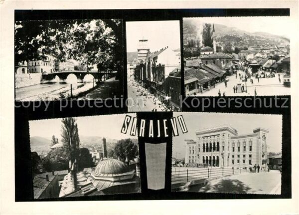 Sarajevo Brücke Strasse Platz Gebäude