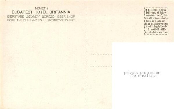 Budapest Hotel Britannia Wandgemälder Biertrinke – Bild 2