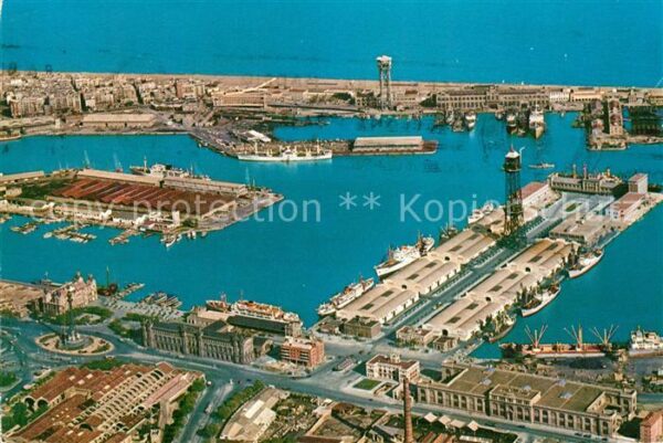 Barcelona Cataluna Puerto Vista aerea parcial