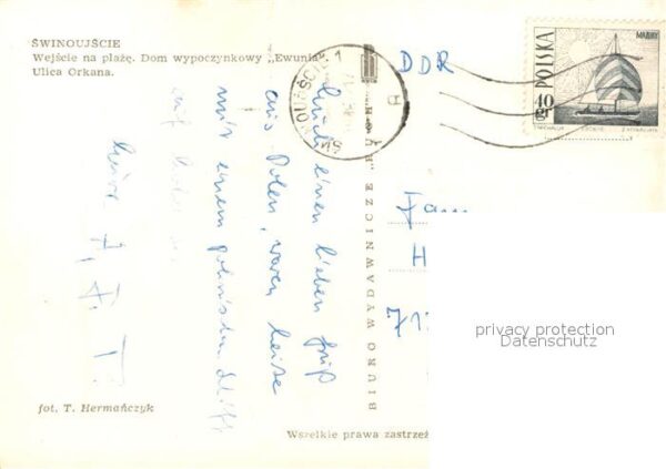 Swinoujscie Swinemuende Wejscie na plaze Dom wypoczynkow Ulica – Bild 2