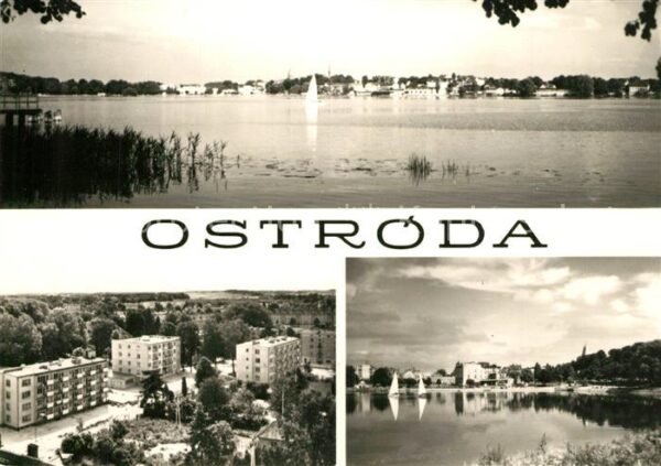 Ostroda Panorama miasta od strony jeziera Brwec