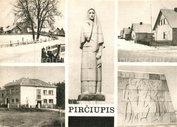 Pirciupis Schule und Museum Skulptur Die Mutter u