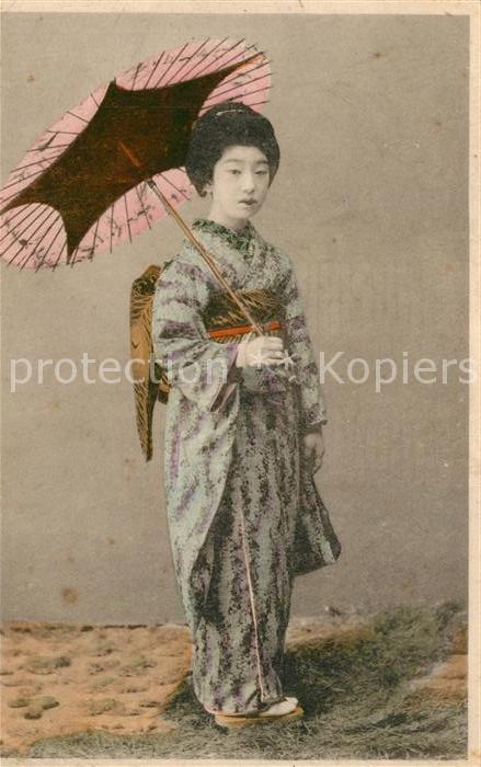 Kyoto Frau im Kimono Schirm