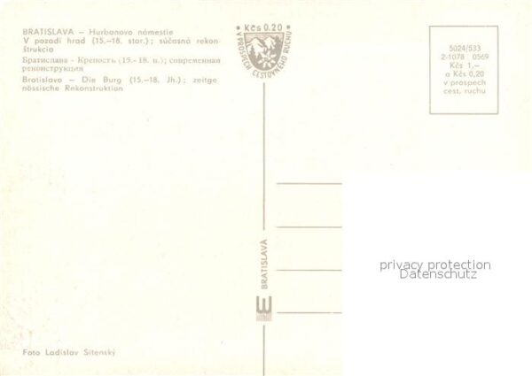 Bratislava Pressburg Pozsony Stadt und Burg – Bild 2
