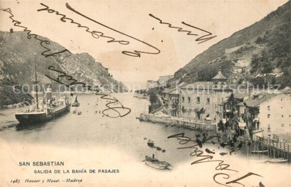 San Sebastian  Pais Vasco ES Salida de la Bahia de Pasajes