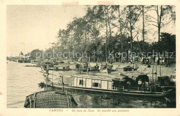 Cantho Can Tho Quai Marche aux poissons