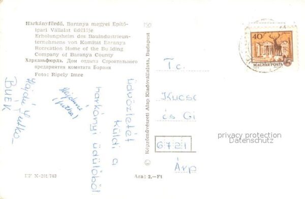 Harkanyfuerdo Erholungsheim Bauindustrie – Bild 2