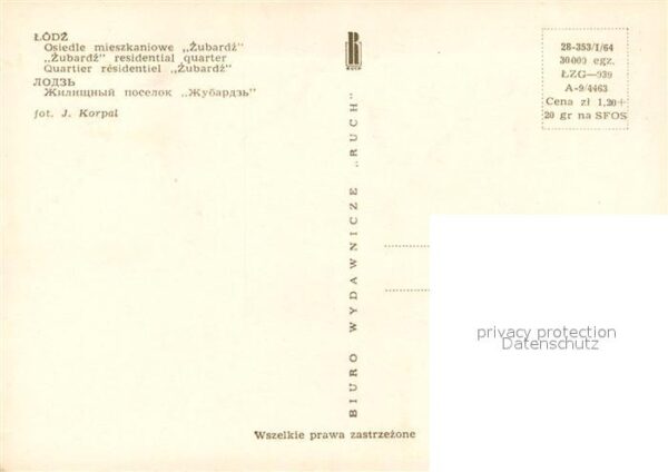 Litzmannstadt Lodz Quartier residentiel Zubardz – Bild 2
