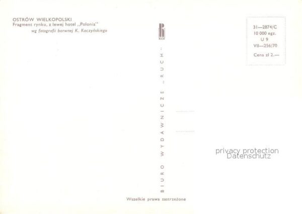 Ostrow Wielkopolski Fragment rynku z lewej hotel Polonia – Bild 2