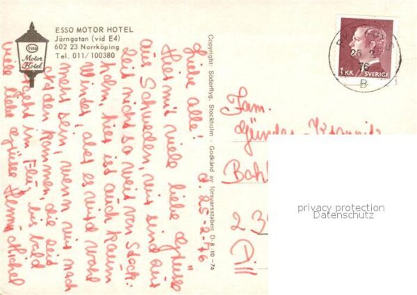 Norrkoeping Esso Motor Hotel Fliegeraufnahme – Bild 2