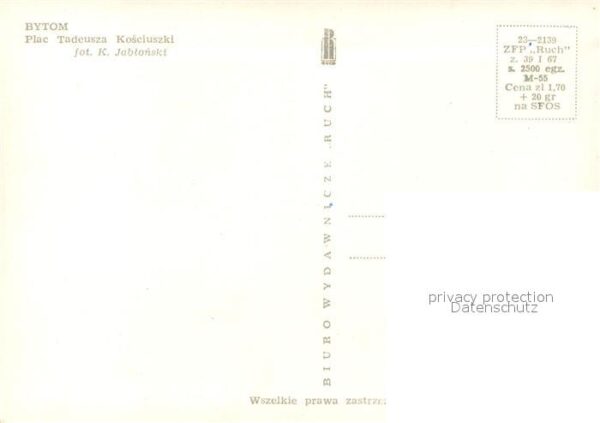 Bytom Beuthen Plac Tadeusza Kosciuszki – Bild 2