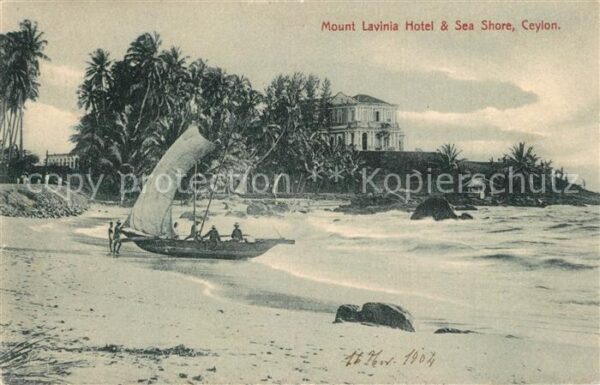 Ceylon Sri Lanka Mount Lavina Hotel and Sea Shore