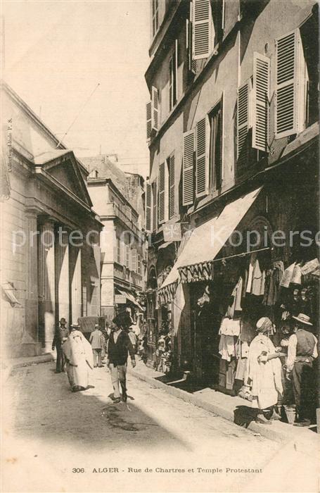 Alger Algerien Rue de Chartres et Temple Protestant