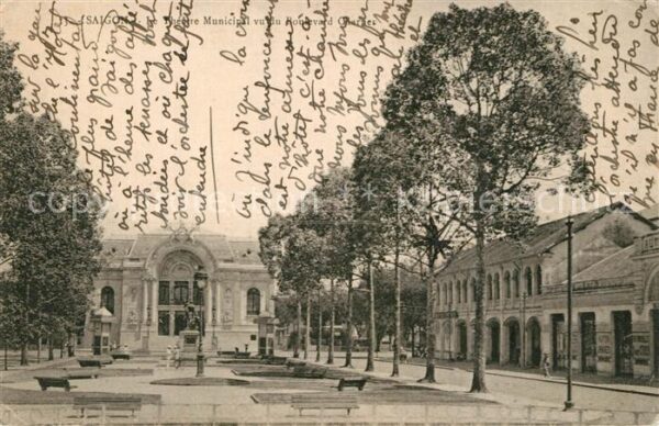 Saigon Le Theatre Municipal vu du Boulevard Ch