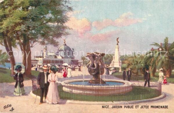 Verlag Tucks Oilette Nr. Serie I33 No. 82 Nice Jardin Public et