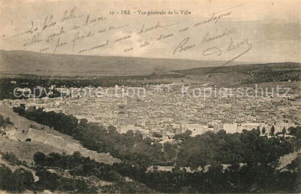 Fes Fez Maroc Vue Generale de la ville