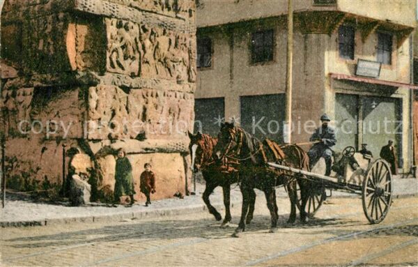 Salonica Salonique Salonicco Pferdewagen