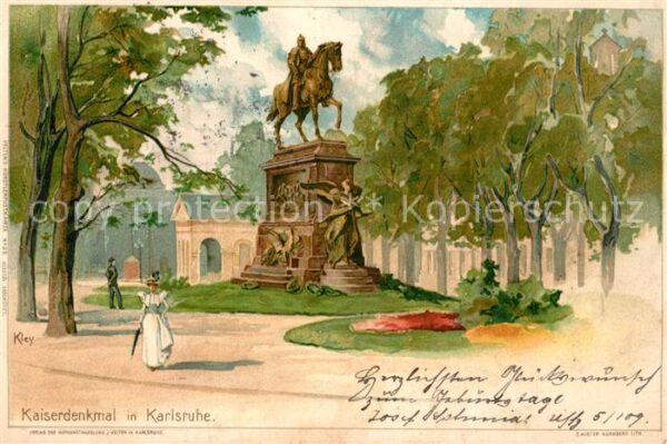 Kley Kaiserdenkmal Karlsruhe