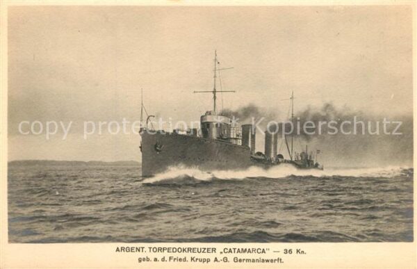 Marine Torpedokreuzer Catamarca Germaniawerft