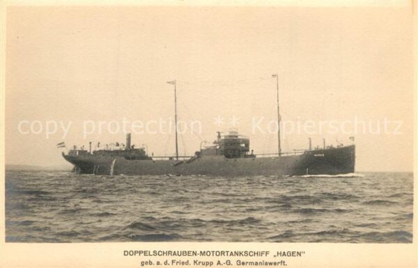 Marine Doppelschrauben-Motortankschiff Hagen K