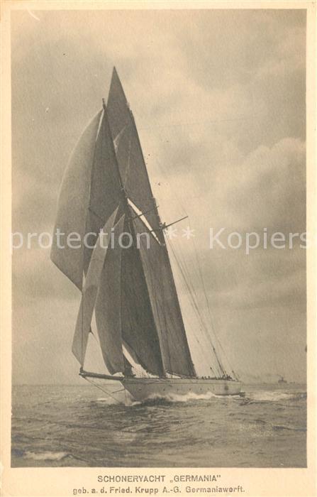 Segelschiffe Schoneryacht Germania Krupp Germaniawer