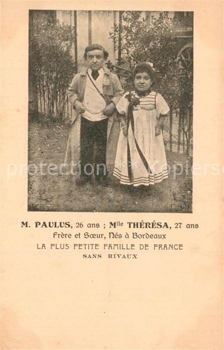 Besonderheiten Liliputaner Monsieur Paulus Mademoisell