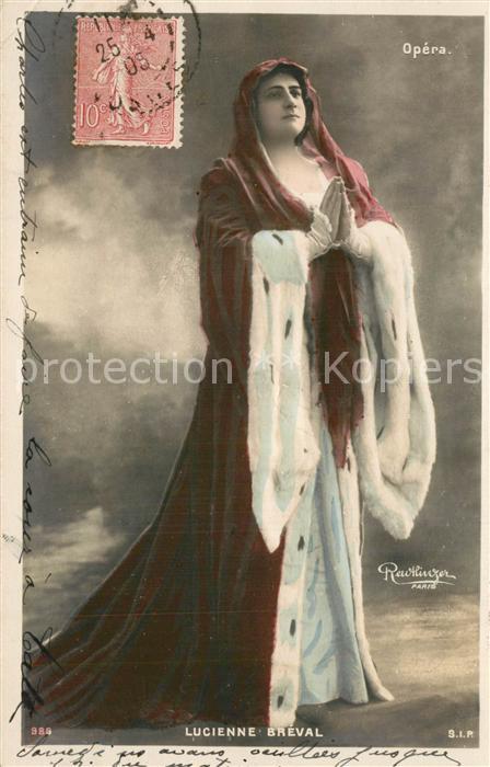 Foto Reutlinger Paris Schauspielerin Lucienne Breval Opera