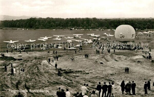 Segelflug Gliding Vol-Voile Vuolo-a-Vela Heissluftballon Fluggel?nde Borkenberge